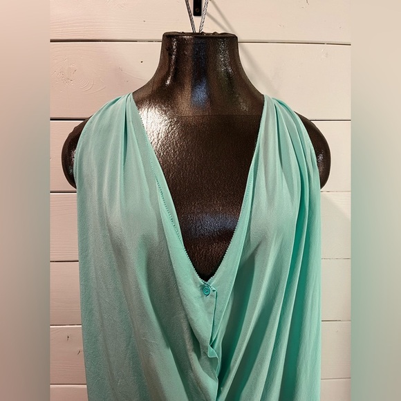 WILFRED – Mint Green Silk Draped Tank XS - Picture 9 of 12